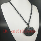 Chinese Green Jade Dragon Phoenix Pendant Necklace Charm Jewellery