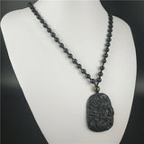 Chinese Green Jade Dragon Pendant Necklace Lucky Amulet Charm