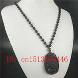 Chinese Natural Green Jade Phoenix Pendant Necklace Charm