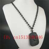 Chinese Green Jade Phoenix Pendant Necklace Charm Hand-Carved Lucky Amulet