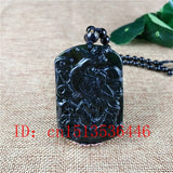 Chinese Green Jade Phoenix Pendant Necklace Luck Amulet Gift