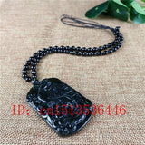 Chinese Green Jade Phoenix Pendant Necklace Luck Amulet Gift