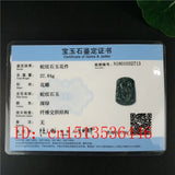 Chinese Green Jade Phoenix Pendant Necklace Luck Amulet Gift