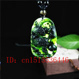 Chinese Green Jade Tiger Pendant Necklace Hand-Carved Luck Amulet