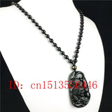 Chinese Green Jade Tiger Pendant Necklace Hand-Carved Luck Amulet