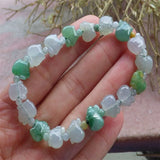 Green Burma Natural A JADE Jadeite Bead Bangle Pig Bracelet
