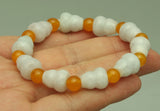 Icy Natural A JADE Jadeite Gourd Bead Bangle Bracelet