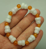 Icy Natural A JADE Jadeite Gourd Bead Bangle Bracelet