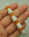 Icy Natural A JADE Jadeite Gourd Bead Bangle Bracelet