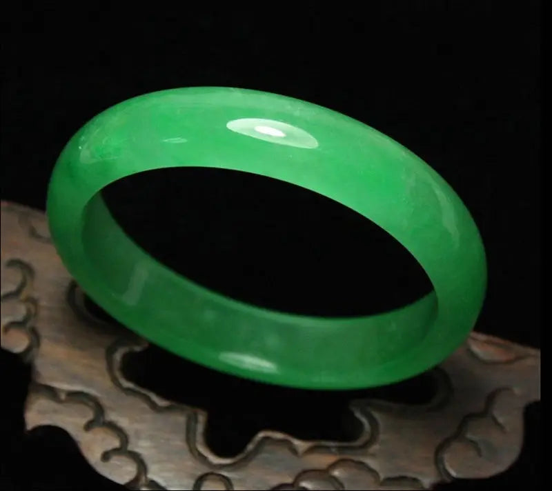 Natural Green Jadeite Jade Bangle Bracelet 56-62mm