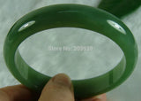 Green Hetian Nephrite Jade Bangle Bracelet 59MM