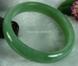 Green Hetian Nephrite Jade Bangle Bracelet 59MM