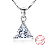 2CT Princess Cut Moissanite Necklace S925 Silver Pendant Wedding Jewelry