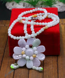 Yellow A Jade Dragon Pendant Necklace