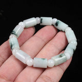 Green Myanmar Natural A-Jade Beaded Bracelet