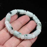 Green Myanmar Natural A-Jade Beaded Bracelet