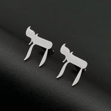 Chai Cufflinks Stainless Steel Judaism Amulet Jewelry Wedding Button