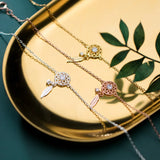 925 Silver Rose Dream Catcher Bracelet for Women