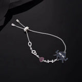 Sterling Silver Chain Bracelet Robot Design Gift