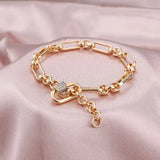 Heart Butterfly Charm Bracelet Adjustable Jewelry With Box