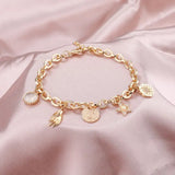 Heart Butterfly Charm Bracelet Adjustable Jewelry With Box