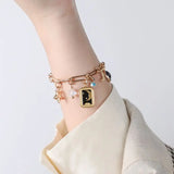 Heart Butterfly Charm Bracelet Adjustable Jewelry With Box