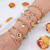 Heart Butterfly Charm Bracelet Adjustable Jewelry With Box