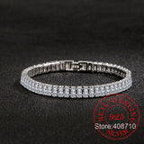 Silver 925 Chain Bracelet with Moissanite Diamond for Wedding Party