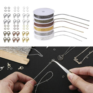 60 Lobster Clasps & 180 Jump Rings Kit for Necklace Making