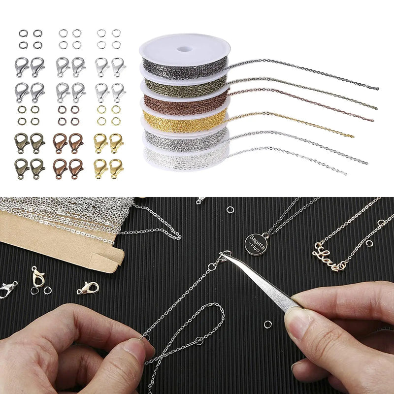 60 Lobster Clasps & 180 Jump Rings Kit for Necklace Making
