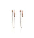 Silver Chain Dangle Women Earrings Model
