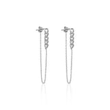 Silver Chain Dangle Women Earrings Model