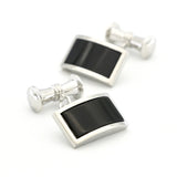 Silver Chain Stone Cufflinks Brass Material