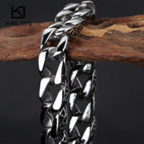 Stainless Steel Chain Bracelet Biker Jewelry Polished for Men