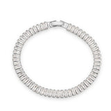4/5mm CZ Tennis Bracelet Iced Out Chain Silver Men Bracelet