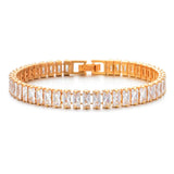 4/5mm CZ Tennis Bracelet Iced Out Chain Silver Men Bracelet