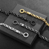 Chain Link Steel 9mm Stainless Men's Bracelet