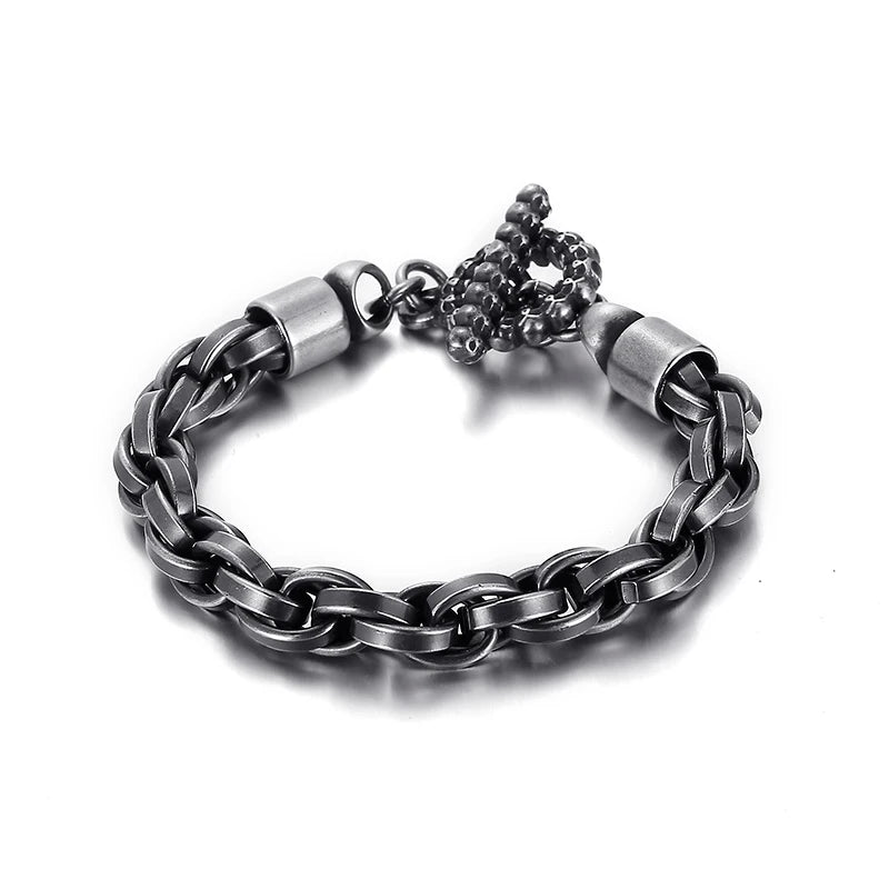 Chain Link Steel 9mm Stainless Men's Bracelet