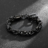 Chain Link Steel 9mm Stainless Men's Bracelet