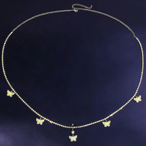 Love Pendant Stainless Steel Navel Ring Waist Chain Jewelry