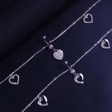 Love Pendant Stainless Steel Navel Ring Waist Chain Jewelry