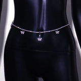 Love Pendant Stainless Steel Navel Ring Waist Chain Jewelry