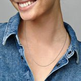 Classic Cable Chain Necklace 925 Sterling Silver Female Gift