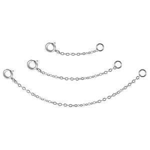 Silver Chain Necklace Extender Bracelet Jewelry Making DIY Kit