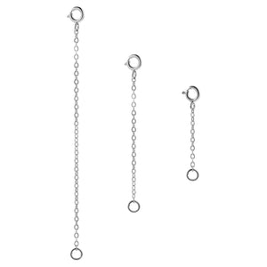 Silver Chain Necklace Extender Bracelet Jewelry Making DIY Kit