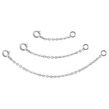 Silver Chain Necklace Extender Bracelet Jewelry Making DIY Kit