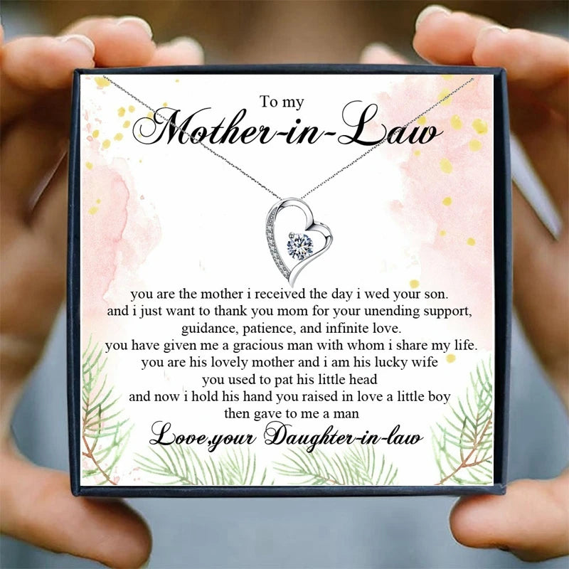 Crystal Pendant Necklace I Love You to The Moon and Back for Women