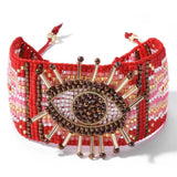 Devil's Eye Beads Bracelet Hand Knitting