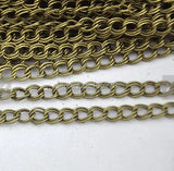Antique Bronze Double Wire Twisted Cable Link Chain 4x5mm DIY Jewelry Making