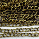 Antique Bronze Double Wire Twisted Cable Link Chain 4x5mm DIY Jewelry Making